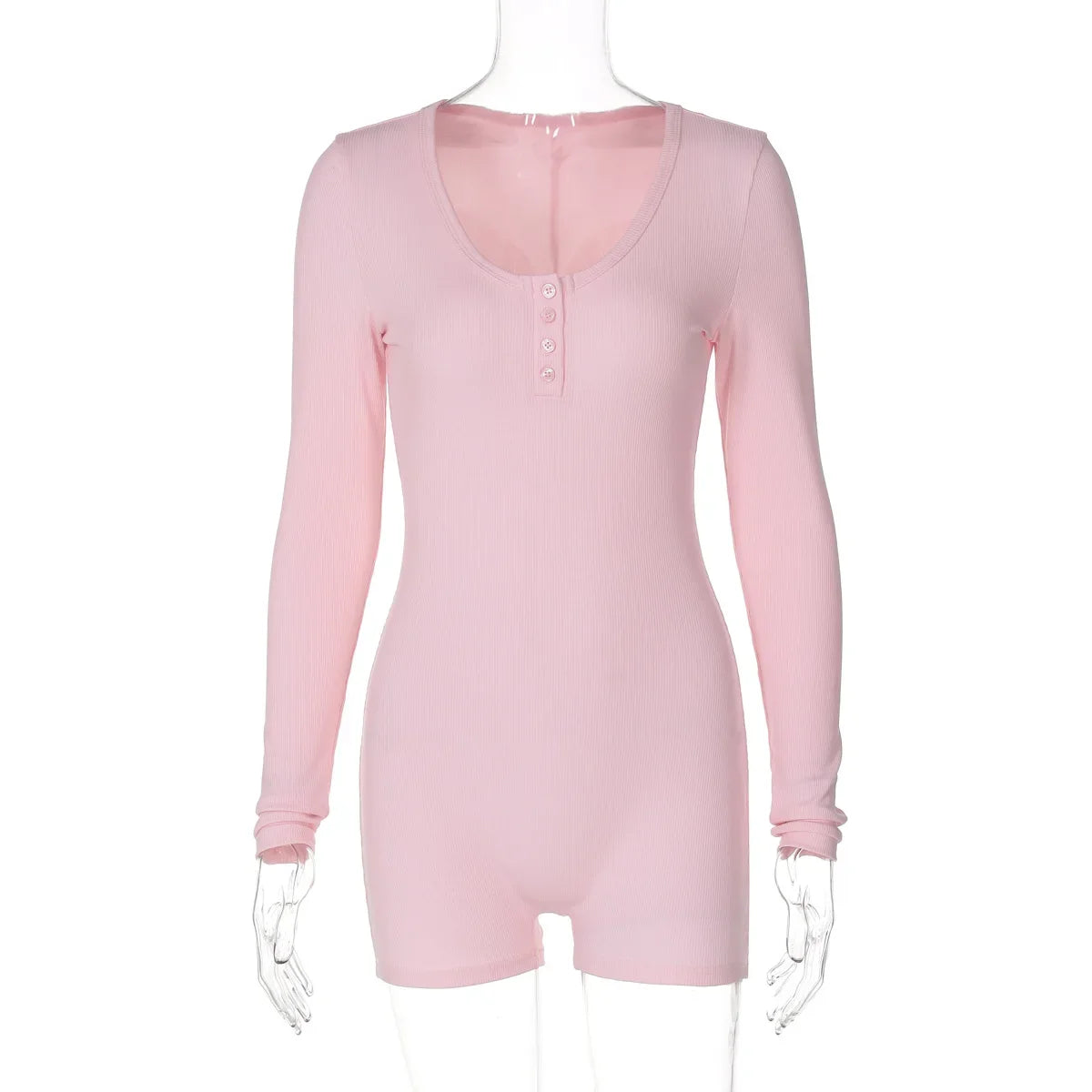 Skinny Ribbed Summer Yoga Jumpsuit Female Rompers Long Sleeve High Waist Solid Bodysuit Streetwear Women's Fashion Rompers 2024