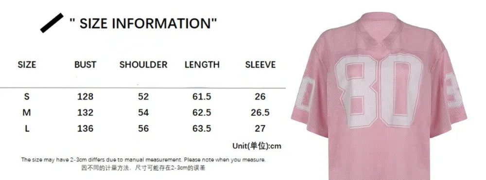 HLJ&GG Fashion Letter Print Loose Tshirts Two Piece Sets Women V Neck Top And Mesh Stacked Shorts Outfit Female Streetwear 2024