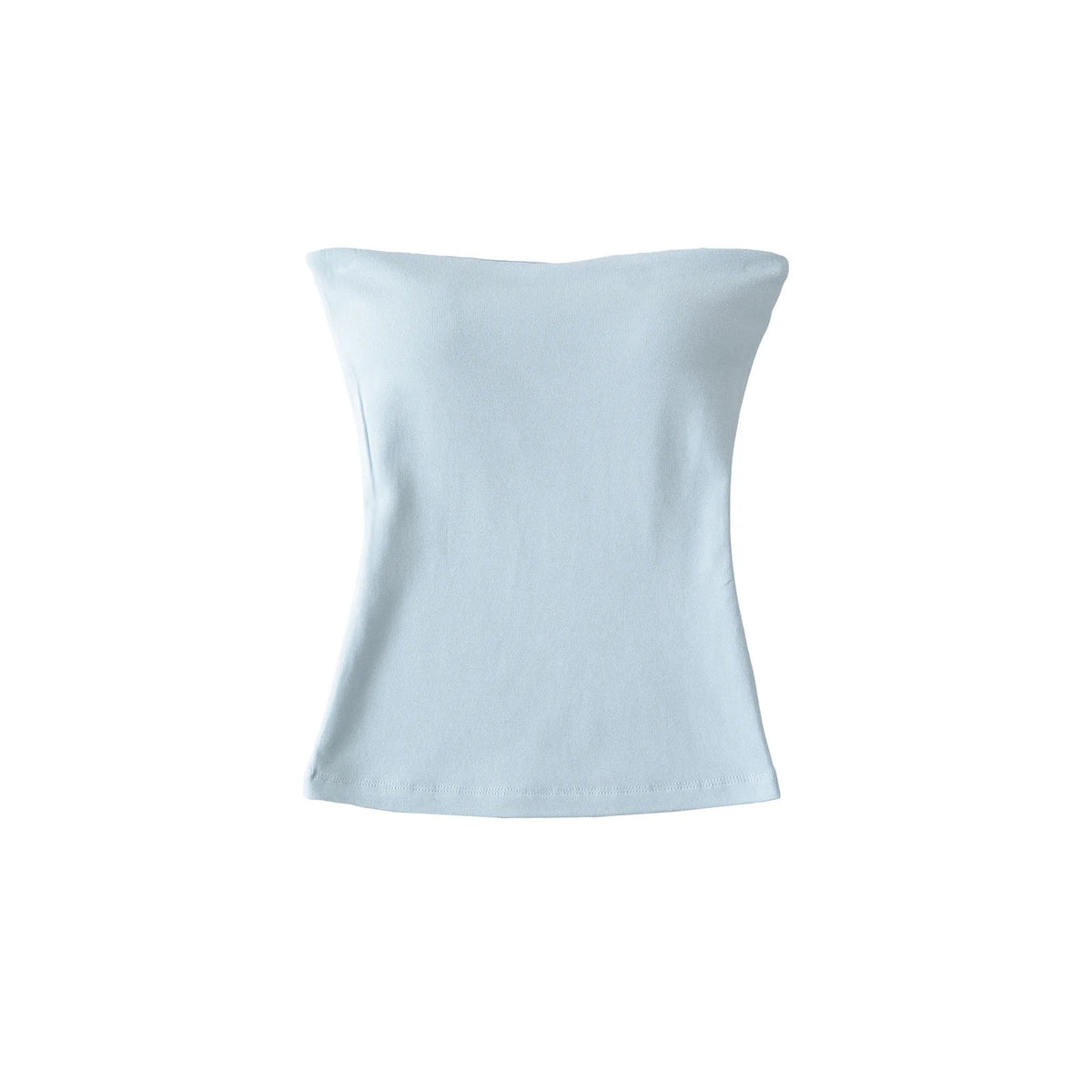 Women Solid Strapless Tube Top Sleeveless Bandeau Crop Top Stretch Basic Wrap Bustier Summer Casual Y2K Tank Tops