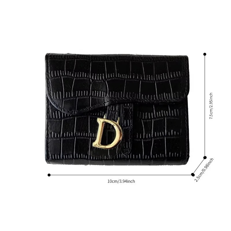 BUYLEMO Crocodile Pattern PU Leather Accordion Card Holder, Unisex Multi-Card Slot Coin Purse
