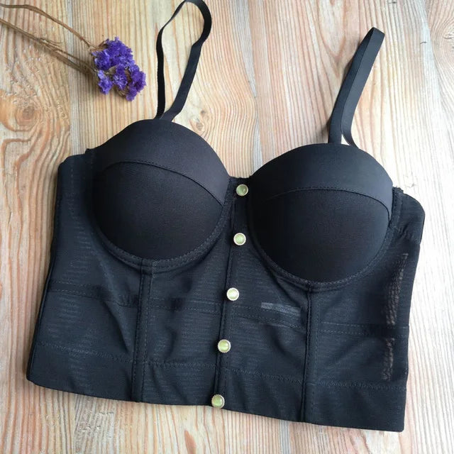 Full Beads Female Corset Top Women Camis Nightclub Pearls Short Chest Binder Sexy Camisole Mujer Lingerie Tube Bra Debardeur