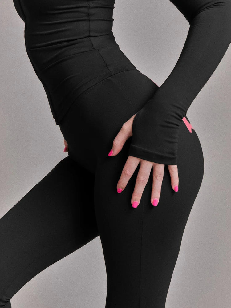 Weird Puss Letter Print 2 Piece Set Women Tracksuit Hooded Jacket+Leggings Matching Stretch Streetwear Casual Sporty Outfits