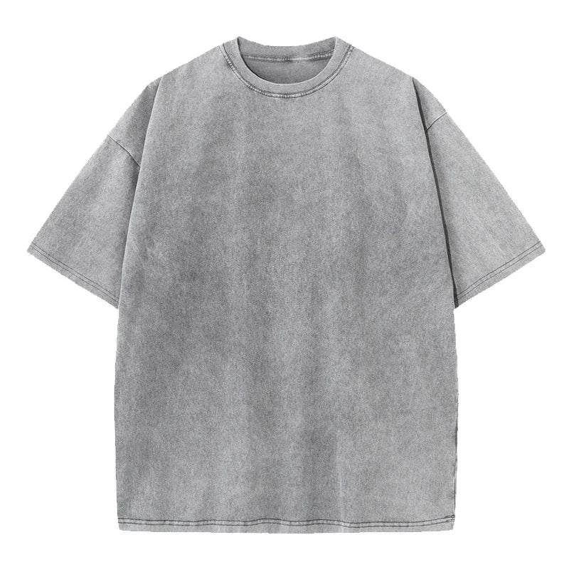 Hip Hop t shirt Men fashion Cotton Harajuku Multicolors Oversized Washed T-shirt women Unisex Summer Retro Short Sleeve Tee top