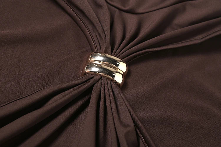 Weird Puss Metal Knot Tank Tops Women 2025 Summer Solid Pleated Sleeveless Stretch Simple Basic Streetwear Skinny Casual Vest