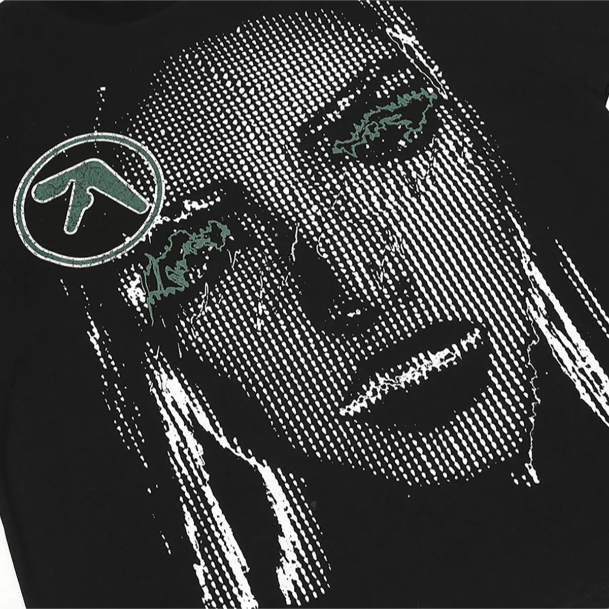 Vintage Punk Men Tops Aphex Twin Graphic Face T-Shirt Oversized Hip Hop Streetwear Harajuku T Shirt Gothic Cotton Clothing Loose
