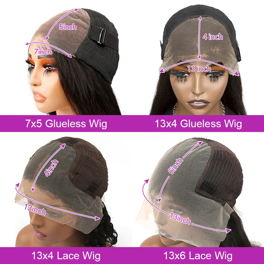 Short Bob Wigs Bone Straight 13x4 13x6 Hd Lace Front Wig Pre Cut 7x5 Glueless Wig Human Hair Ready to Wear And Go 250% Density