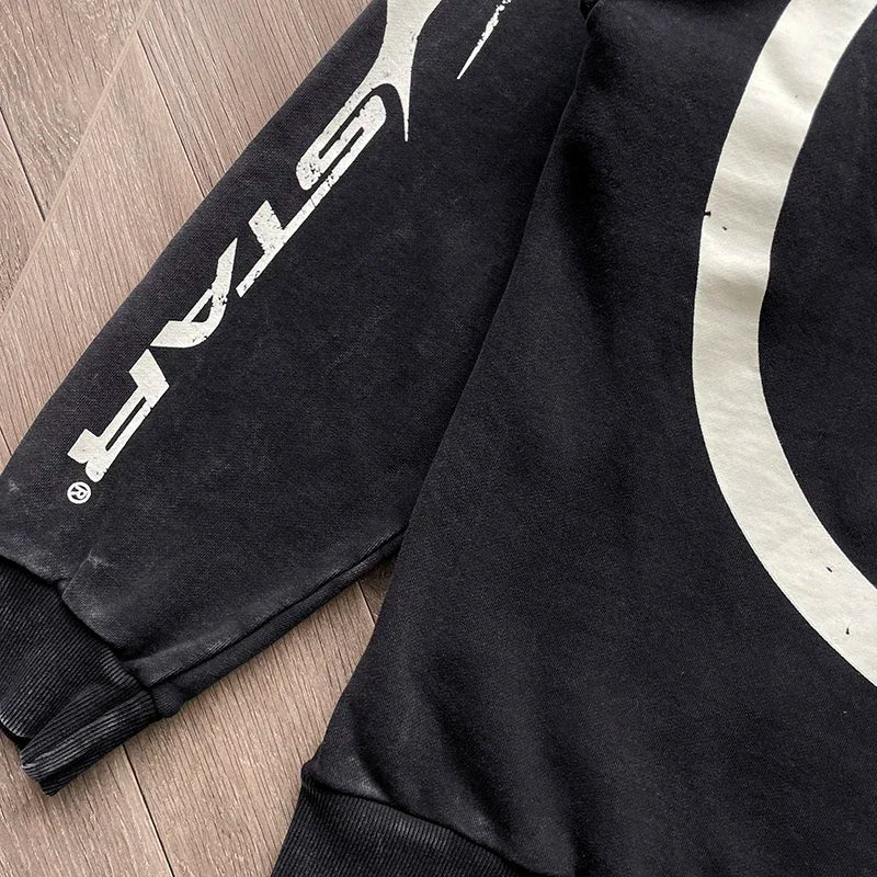 HS Cotton hoodie with zipper wash