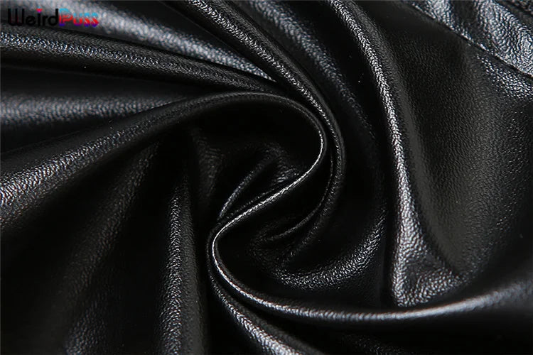 Weird Puss PU Backless Women Tank Tops Halter Neck Sleeveless Zipper Decoration Sexy Punk Nightclub Streetwear Summer Wild Vest