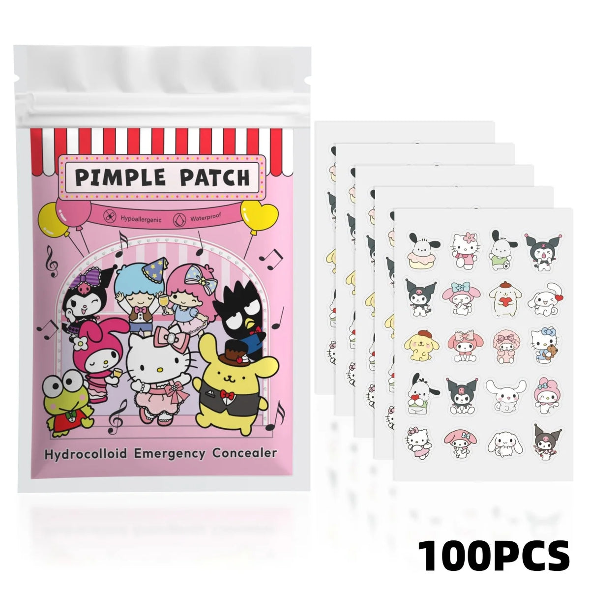 Acne patches, acne stickers, facial acne patches, concealer, concealer stickers 100PCS hello kitty