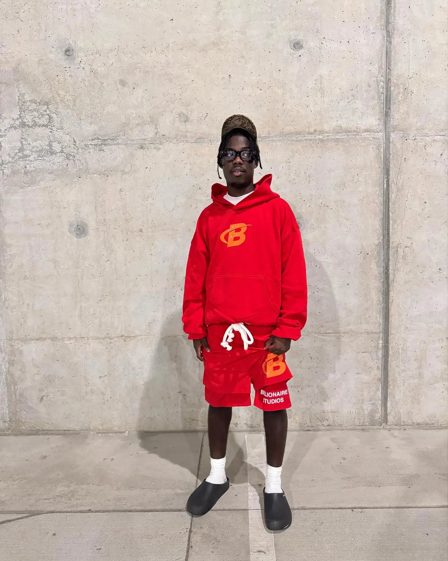 2024 Summer Letter B Print Trendy Tracksuit+sweatpants  Men Oversized Hoodies Sports Suit Loose Shorts Suit Clothes
