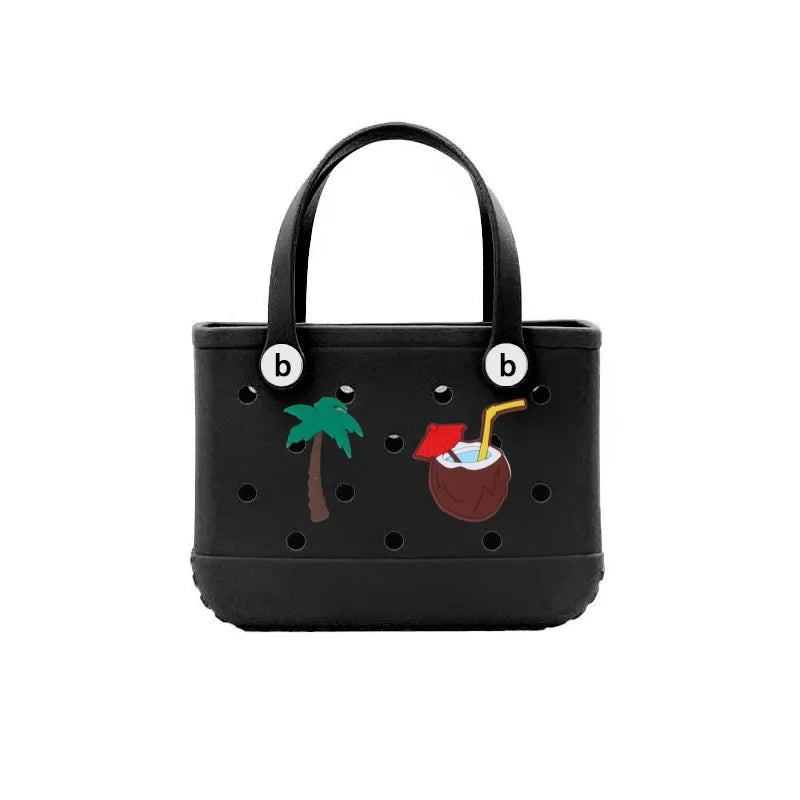 S M XL Eva Beach Bogs Bag Waterproof Extra Large Tote Bag Beach Basket Women Picnic Handbag 48cm XL Tote Bag Rubber shopping Bag