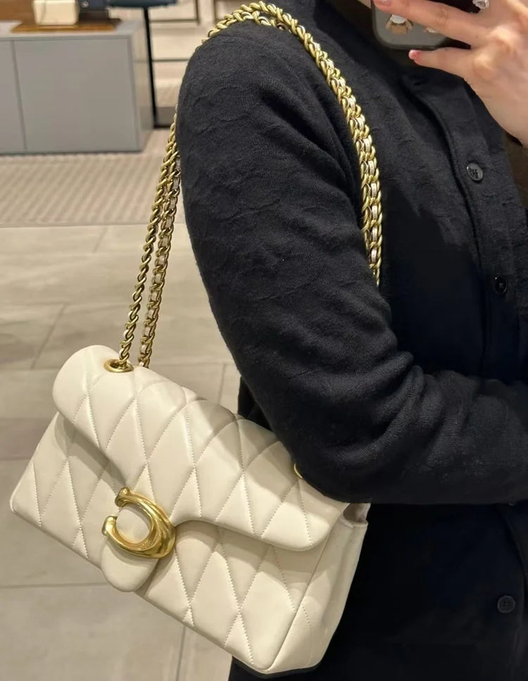 2025 New Arrival Chain Crossbody Bag, Quilted Sheepskin Shoulder Bag, Fashion Tote and Underarm Bag for Women