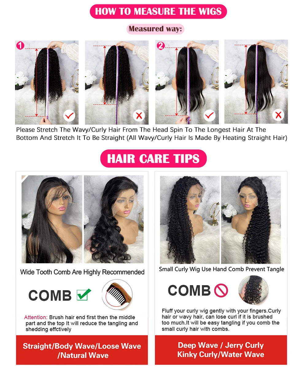 Reddish Brown 13x4 13x6 Lace Front Wigs Human Hair Pre Plucked 200% Density Body Wave Colored Human Hair Lace Frontal Human Wig