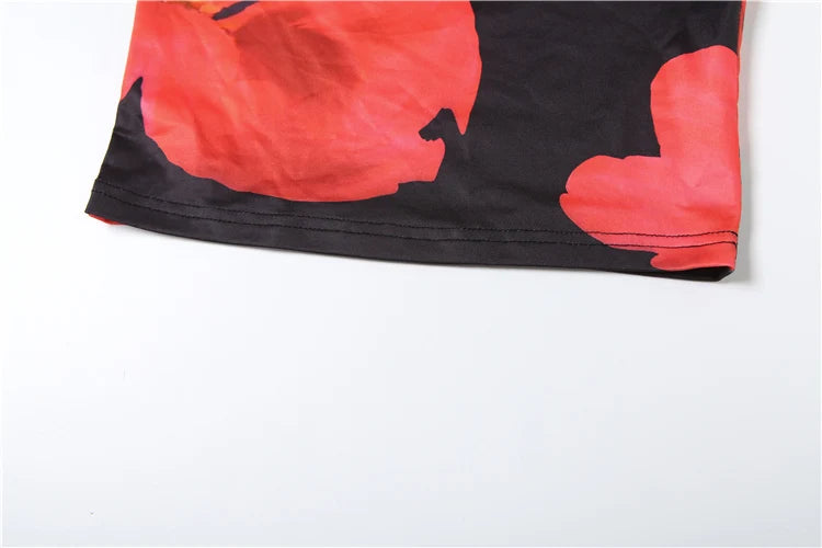 Weird Puss Y2K Floral Print 2 Piece Set Women Sexy Low-Neck Camisole+Skinny Peach Hip Skirts Vacation Trend Beach Style Outfits