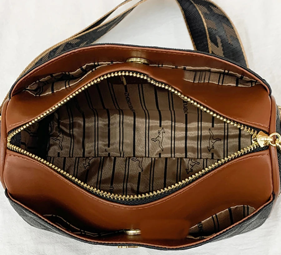 Famous Designer Women Messenger Bag PU Leather Checkered Crossbody Shoulder Bag