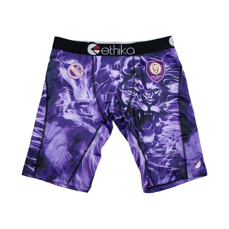 ETHIKA 1Pcs Men Underwear Boxers Breathable Mesh Crotch Man Underpants Plus Size L-3XL Mens Panties Printed Men's Boxers Briefs