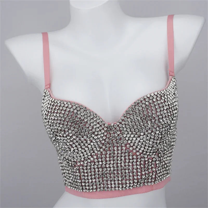 Bling Rhinestone Corset, Luxury Woman Clothes