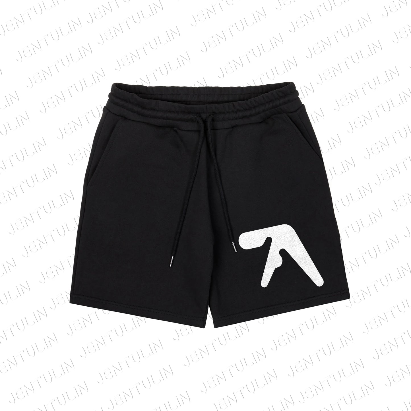 Punk Aphex Twin Print Shorts Oversize Hip Hop Men Streetwear Harajuku Clothes Goth Rock Kpop Drawstring Shorts Y2k Korean Unisex