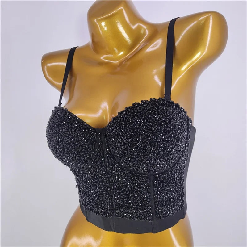 Bling Rhinestone Corset, Luxury Woman Clothes