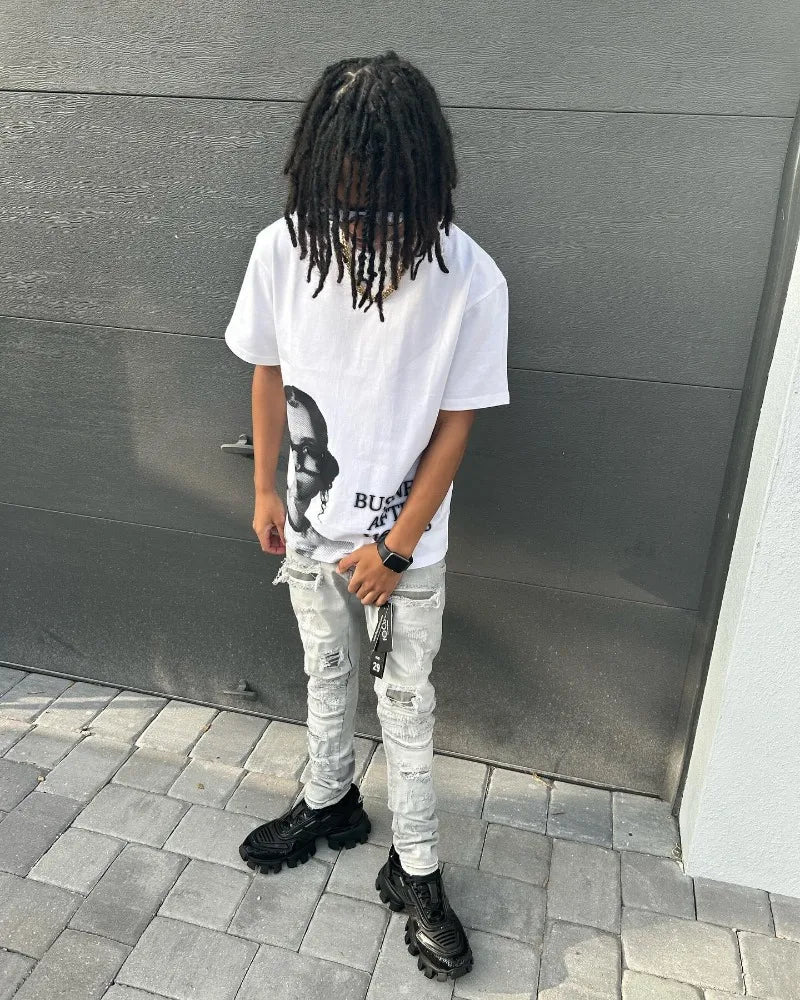 2024 Summer American Retro Street Alphabet Print Oversized T-shirt Men Y2k Harajuku Fashion Couple Casual Loose Shirt