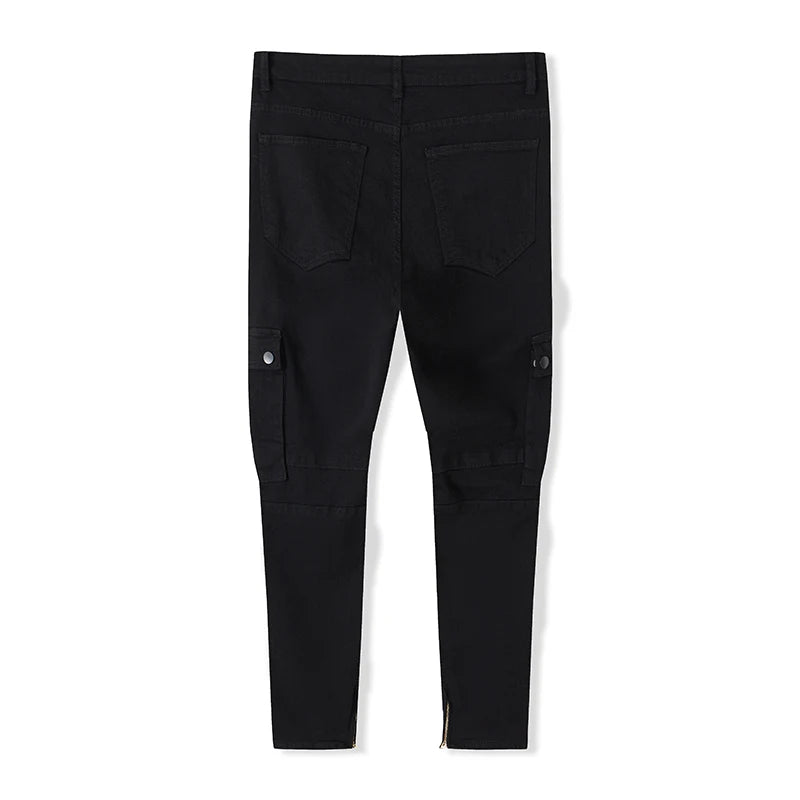 Men s Stylish Cargo denim with  Fit Design and Multiple Pockets for Spring and Summer Streetwear Fashion