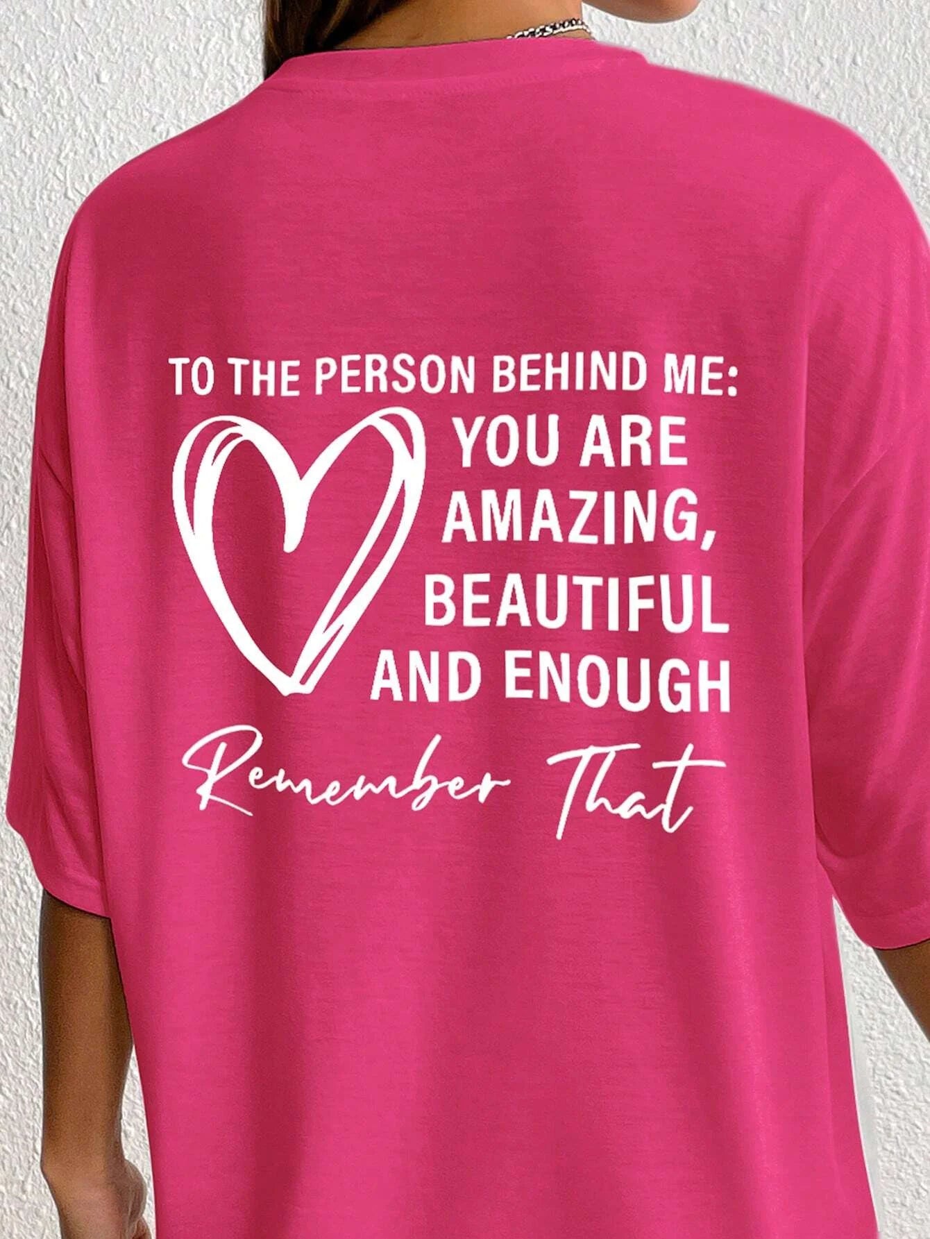 To The Person Behind Me: You Are Amaeing Women Tshirts Sport Casual T-Shirts Breathable Cotton Short Sleeve Oversized Tshirt