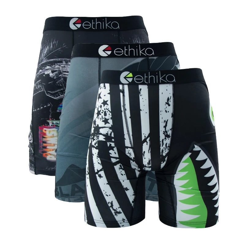 Ethika 3 Pack Mens Boxer Briefs Breathable Underwear S To 3XL