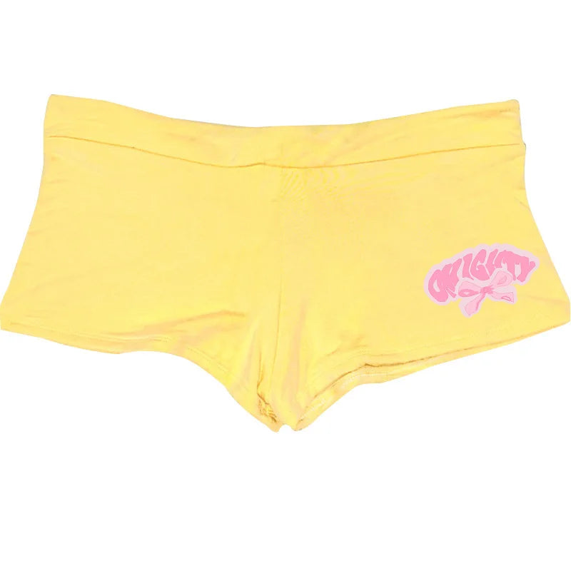 Fashion Y2K Letter print solid color shorts camouflage sexy fashion street casual super shorts cute goth summer mood girl shorts