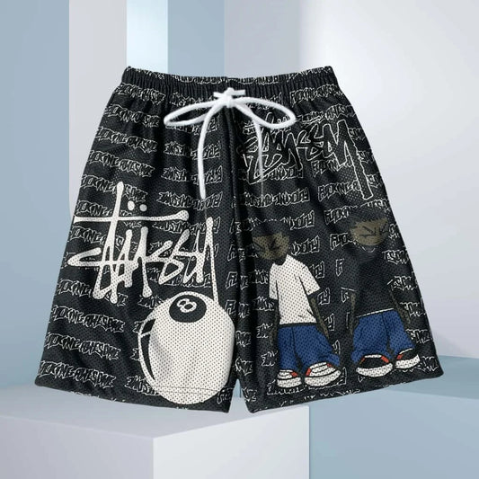 25 Years of Trendy Streetwear Fashion, Casual, Loose, Sporty, Quick-drying, Sweat-absorbing Motorcycle Shorts for Men and Women