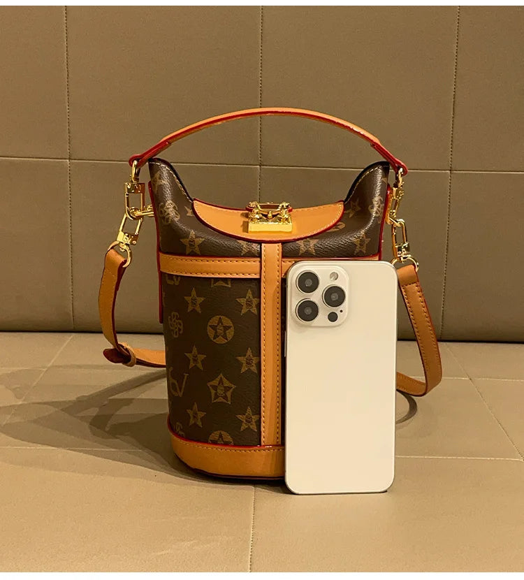 Light luxury brand women's bag bucket bag 2024 new high-end feeling autumn and winter fashion explosive handbag crossbody bag