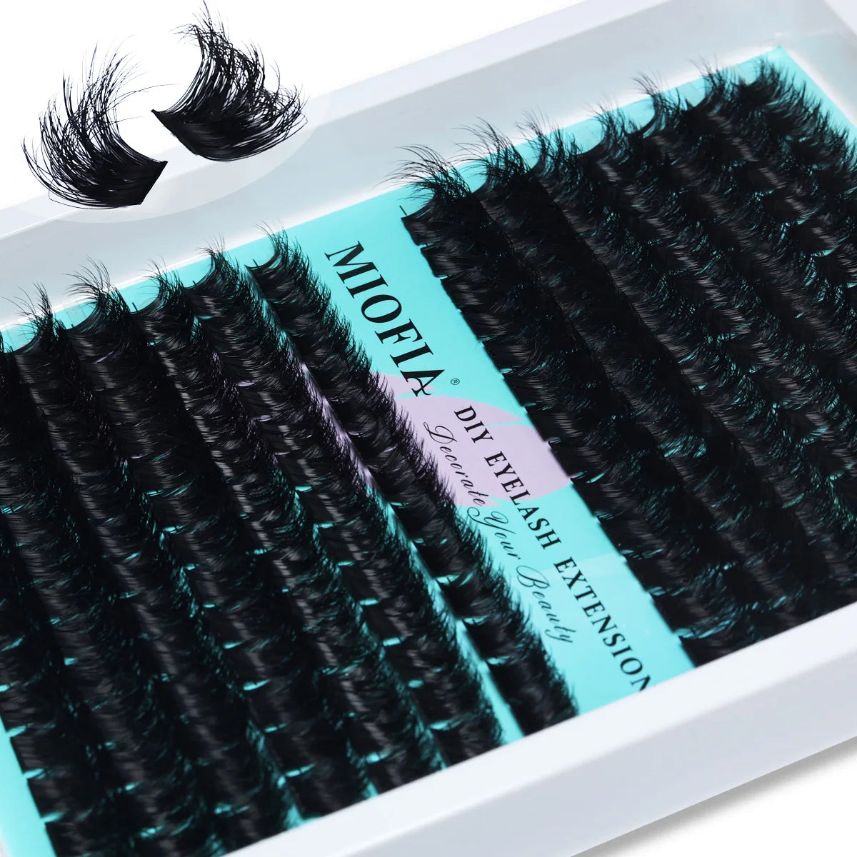 MIOFIA 5D Voluminous Thick Cluster Lashes 30D-150D 10-18mm Mixed Length Full Natural DIY Reusable Eyelash Extensions
