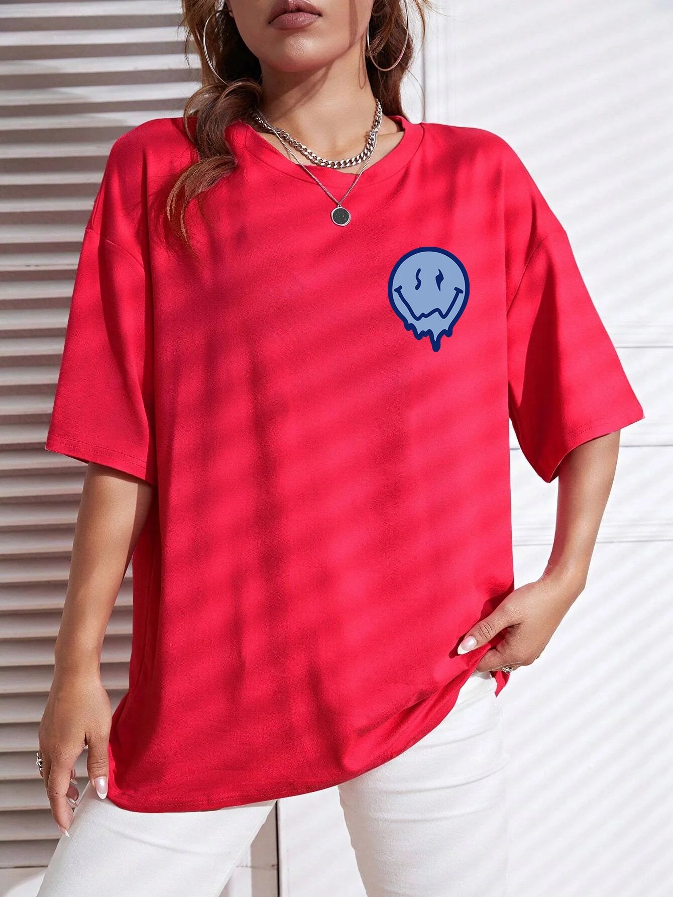 Enjoy The Little Things  Slogan Letter Printed Women T-Shirts Loose Oversized Clothing Personality Street Casual Short Sleeves