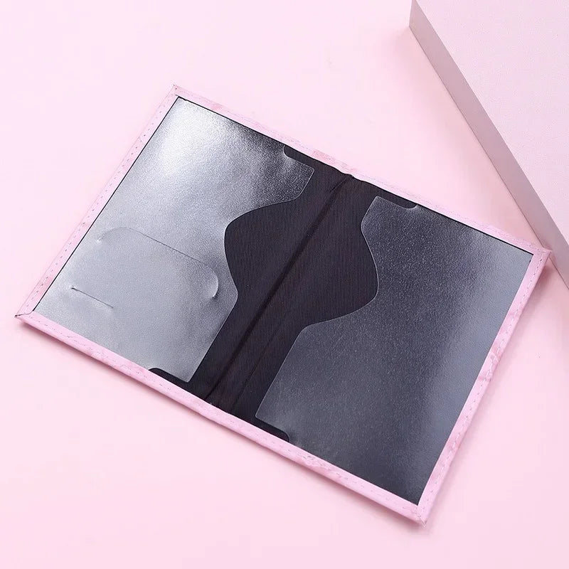 Women Cute Leather Passport Cover Air tickets For Cards Travel Passport Holder Wallet Case Travel  Accessory Credit Card Holder