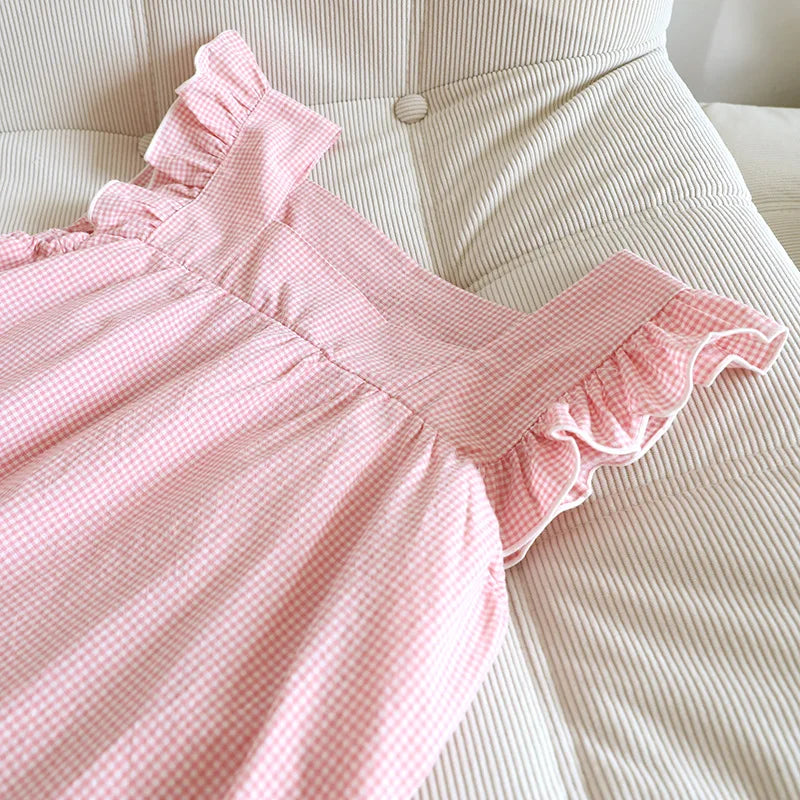 Cotton Nightgowns Night Dress For Woman Nightwear Nightie Sleeveless Pajamas Dress Summer Women's Sleepwear Nightdress