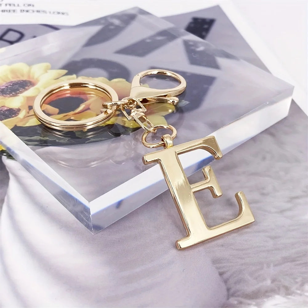 1pc English Letter Keychain Pendant Phone Pendant Key Ring Accessories Lovely Bag Charm for Girls Gift Car Pendant
