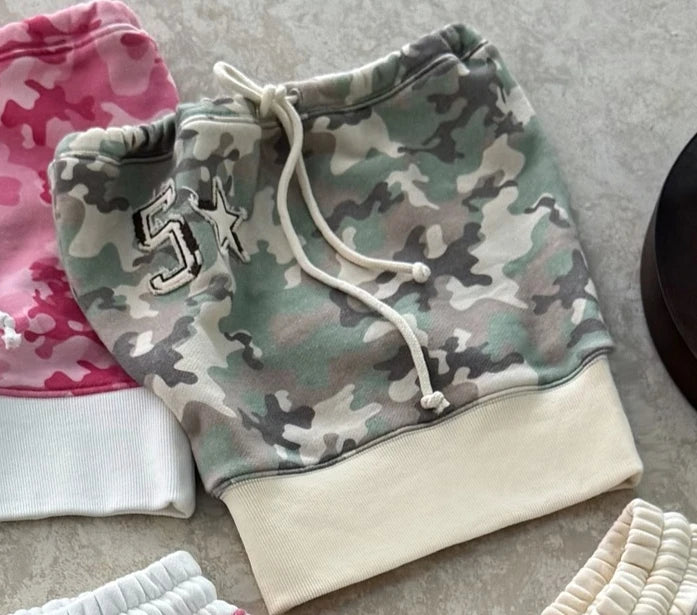 New Y2k Summer Strapless Top Suit Women Hip Hop Fashion Camouflage Embroidered Sexy Slim Strapless Top Gothic Punk Streetwear