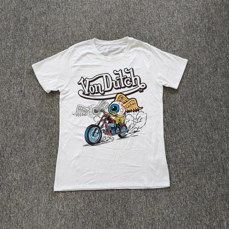New Men Casual Round Neck Short Sleeve Pure Cotton T-Shirt Summer Vacation Top Funny Graphic Tees Y2K Street Wear