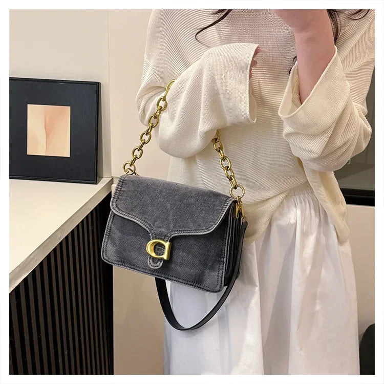 2025 High-Value Retro Women's Canvas Underarm Bag – Trendy Shoulder/Crossbody, Versatile Sophisticated Backpack