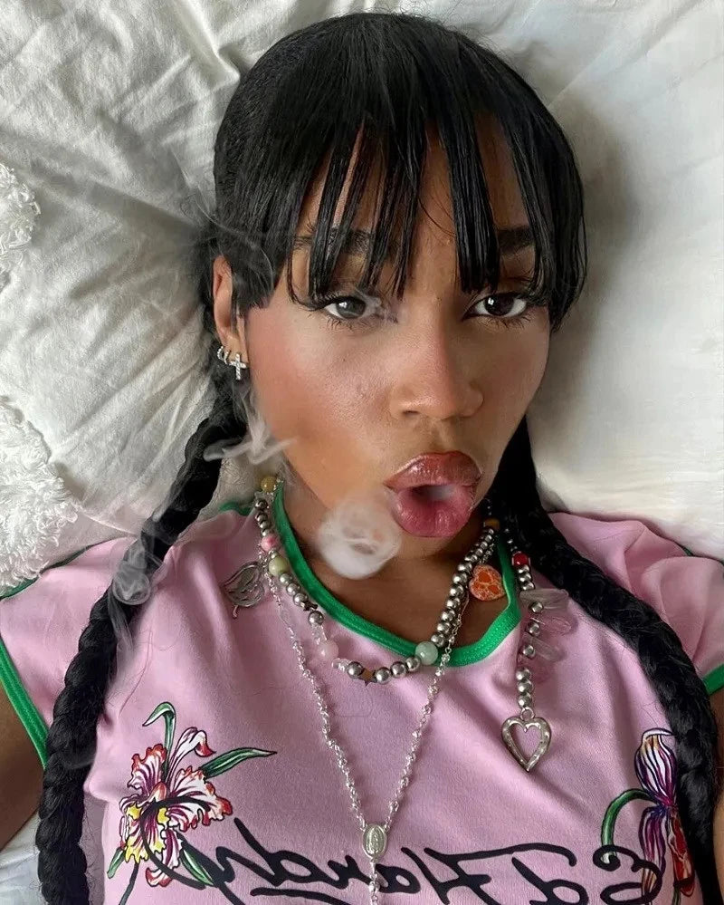 Y2K Style Short Cut Top for Women, Gothic Style Vest, Summer Pattern Printed, Street Trendy, New, 2024