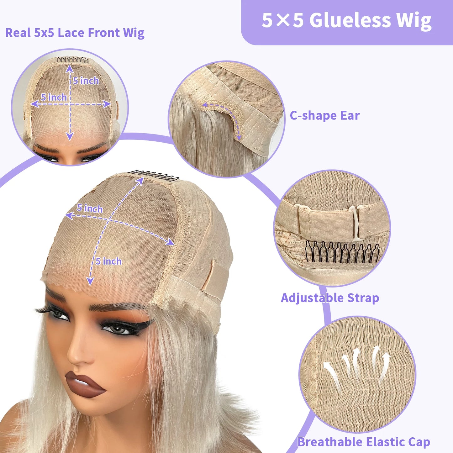 Omber Grey Blue Body Wave 100% Real Human Hair Wig 200% Density Pre Cut Remy Wigs Salon Hair Coloring Wig 13x6 Lace Front Wigs