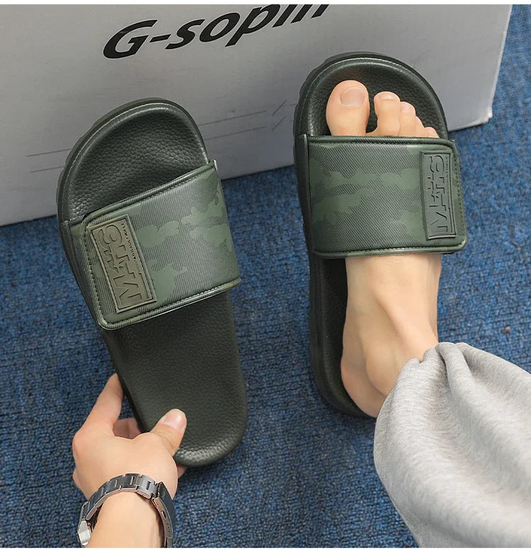 Air Cushion Thick Sole Beach Sandals — Men's Casual