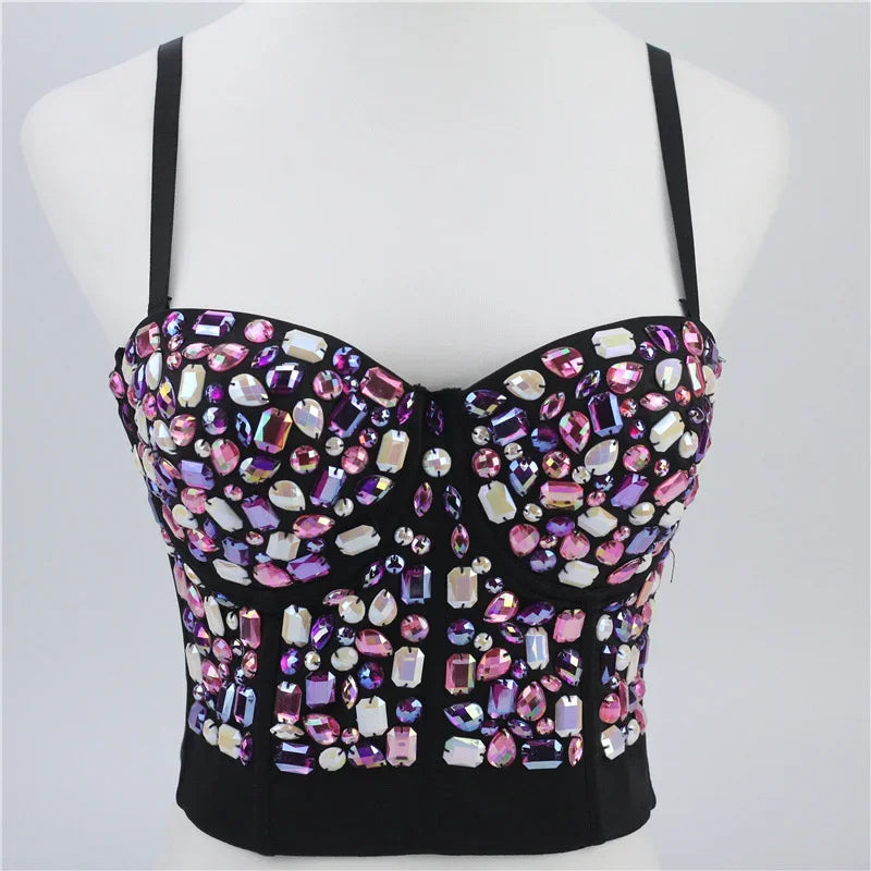 Bling Rhinestone Corset, Luxury Woman Clothes
