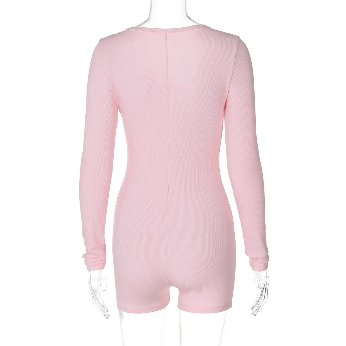 Skinny Ribbed Summer Yoga Jumpsuit Female Rompers Long Sleeve High Waist Solid Bodysuit Streetwear Women's Fashion Rompers 2024