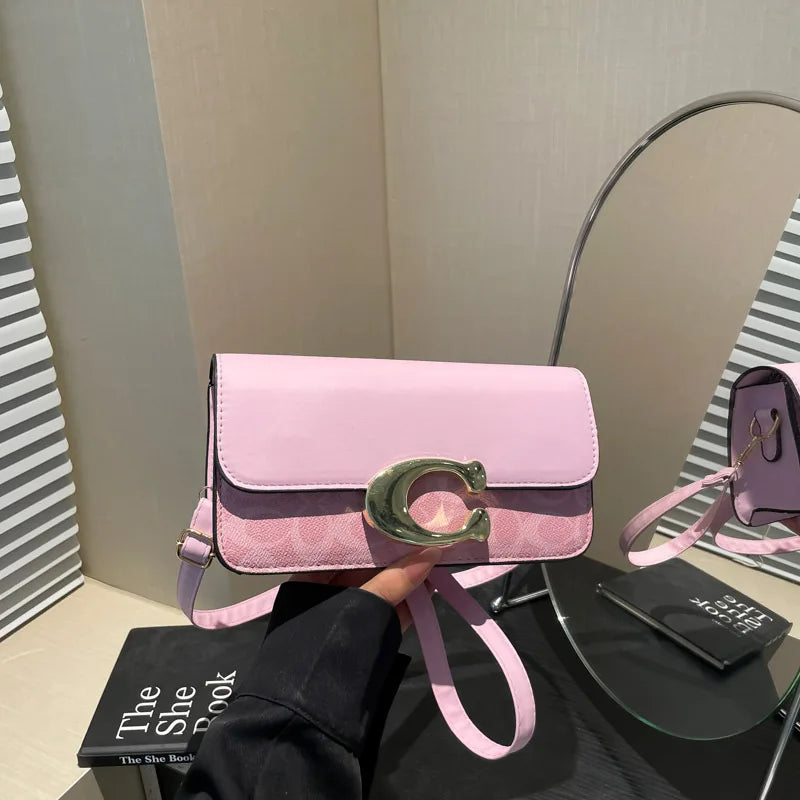 2026 new fashionable vintage floral bag clamshell messenger bag crossbody bag versatile handbag