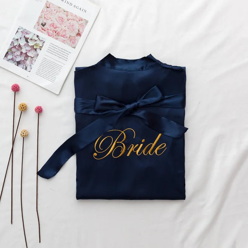 Summer Lace Sleepwear Bride&Bridemaid Wedding Robe Gown Solid Embroidery Kimono Bathrobe Women Casual Home Night Dress M L Xl