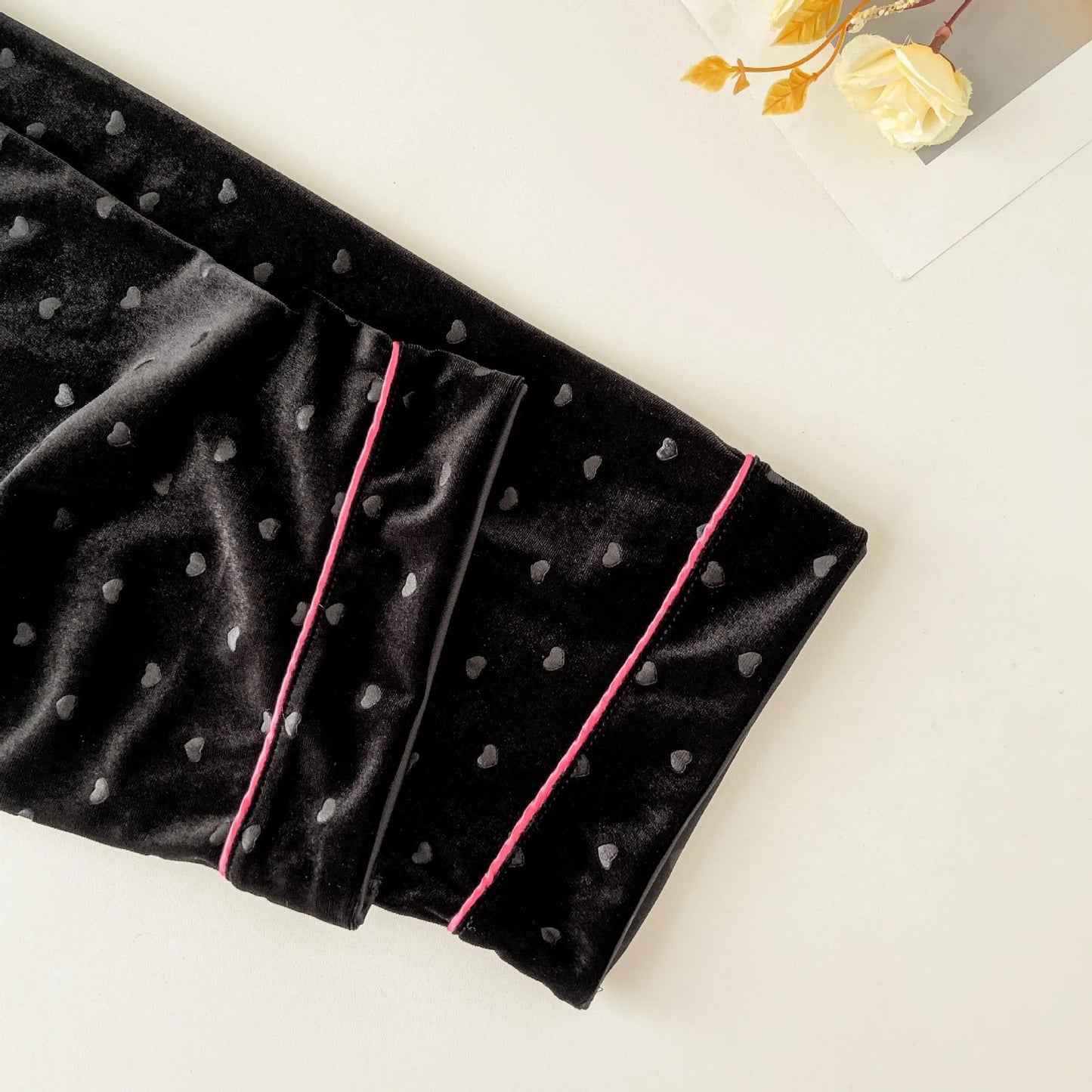 Velvet Dot Print 2Pcs Top&pants Lady Warm Home Clothes Autumn Winter New Pajamas Sexy Trousers Suit Loose Sleepwear Women Pjs