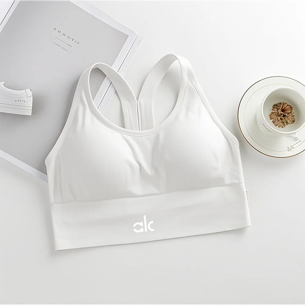 Sexy Women Tops Back Cross Strap Tank Top Push Up Running Sports Bra Breathable Soft Fitness Beauty Solid Color Yoga Bra