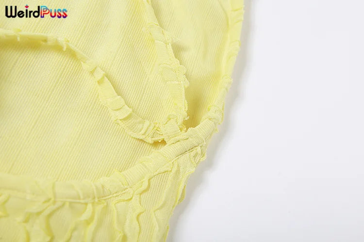 Weird Puss Backless Halter Dress Women Cross Bandage Sleeveless Sexy Elegant Skinny Stretch Wedding Party Maxi Bodycon Vestidos