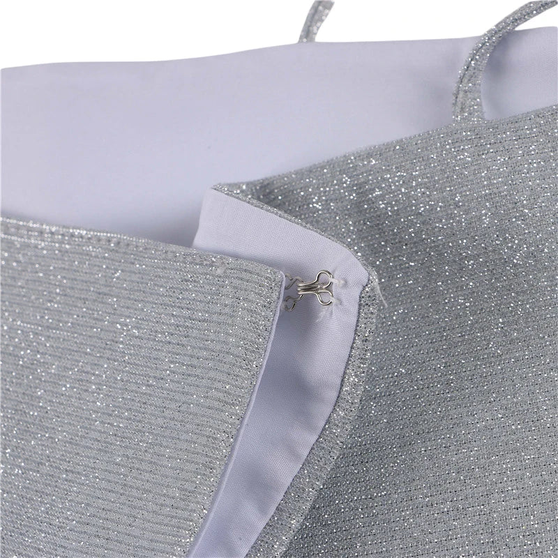 2024 New Fashion Women Spaghetti Strap Crop Top Sexy Bodycon Sleeveless Cami Tube Top Basic Plain Club Sequin Camisole