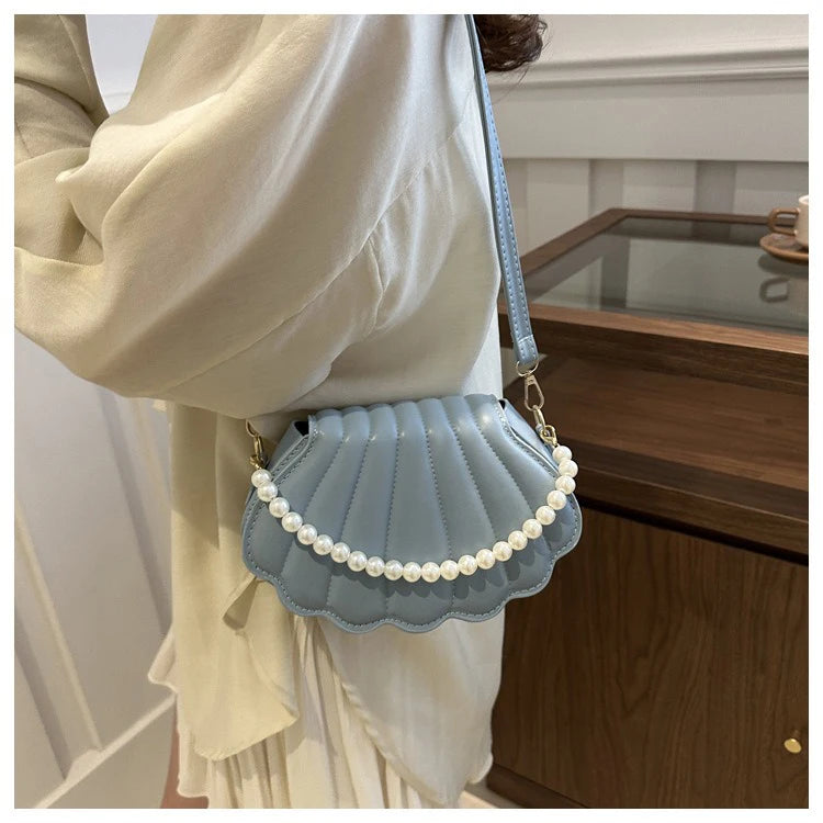 Korean-style Chic Single-shoulder Bag, Niche Trend Shell Bag, Fashionable and Simple Crossbody Bag 2025 Summer New Bag for Women